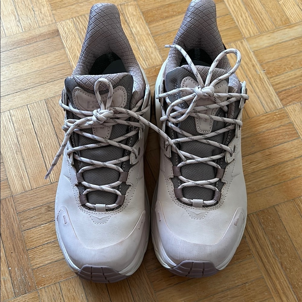 Hoka Women's Athletic Shoes in Light Taupe and Dusty Mauve